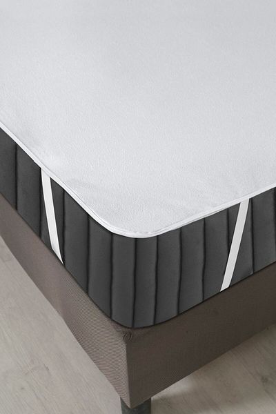 VİOLETLİFE Cotton 4 Corner Water Liquid Proof Mattress Protector Mattress Sheet White