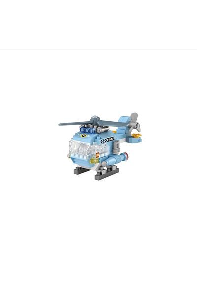 Loz 150 Pieces Micro Blocks Blue Helicopter Age 10+