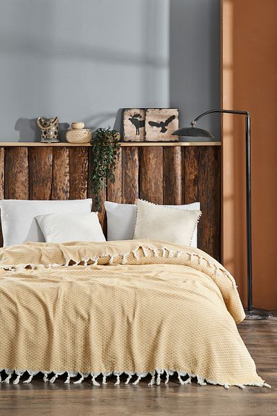 moke e ticaret Alya Cotton Pique Set |   Double Pike |   Double Pike Bedspread 200X230Cm