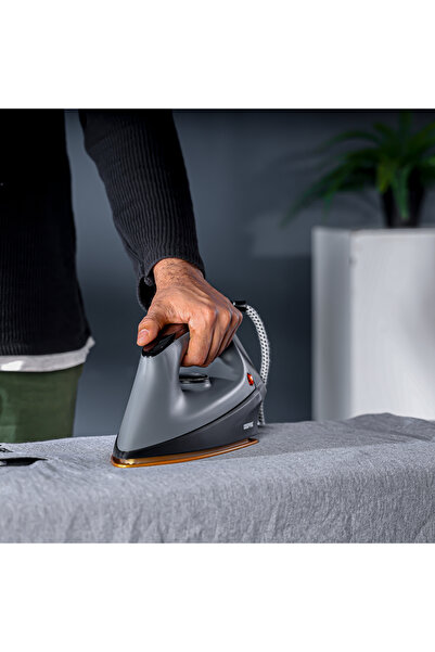 Geepas Heavy Duty Dry Iron- GDI2748/ Ironing Box with 60 Microns Nonstick Ceramic Coated Soleplate