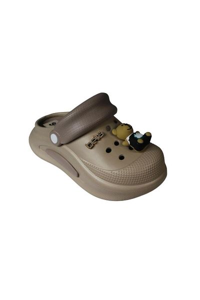 Yaz Kış Ayakkabı Yazkiş Women's Cream Navy Blue Gray Doctor Nurse Cook Closed Front Top with Teddy Bear Thick Sole Slippers