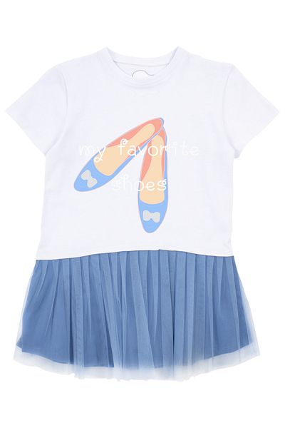 Mavipink Pantofi pentru fete Rochie tutu din tul din bumbac imprimat