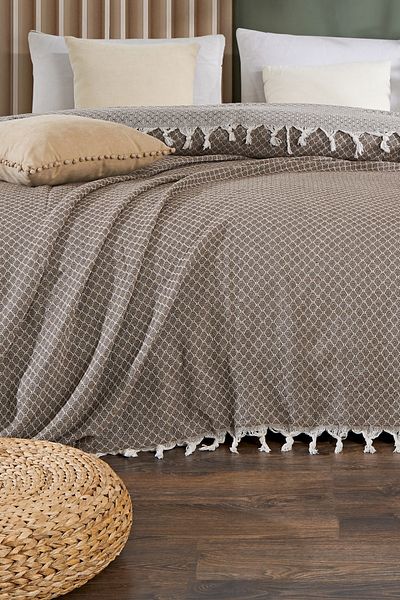 moke e ticaret Alya Cotton Pique Set |   Double Pike |   Double Pike Bedspread 200X230Cm