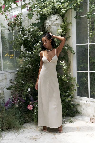 BOHEMAİ Onella Strappy Stone Μακρύ Φόρεμα