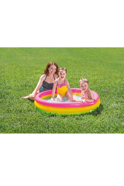 NillyToys IH57412 حوض سباحة غروب الشمس بثلاثة حلقات 114x25 سم - انتكس