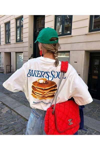 The Champ Clothing Tricou oversize Streetwear „Baker’s Soul” cu imprimeu pentru femei
