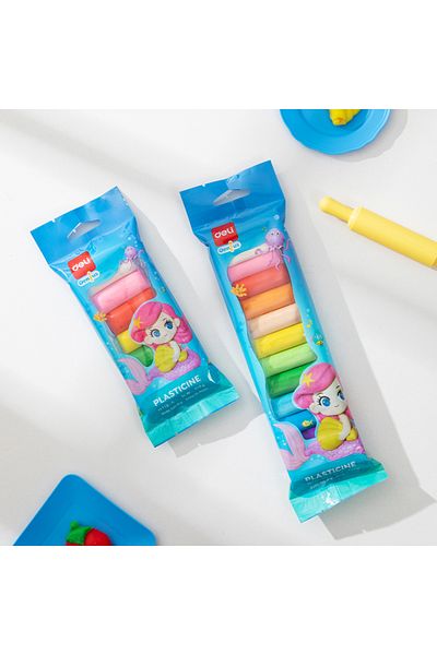 Deli Pastă de modelat 12 culori 200 g pungă de polietilenă Deli