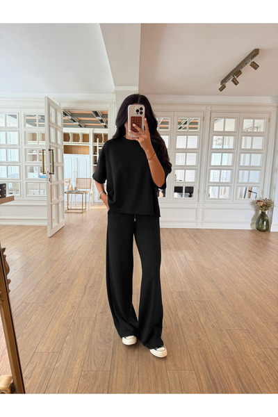 YAKAMEL طقم علوي نسائي بأكمام قصيرة