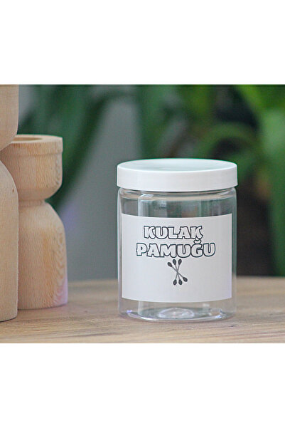 junibeliw Organizator de baie din plastic transparent, gol, borcan de bumbac ...