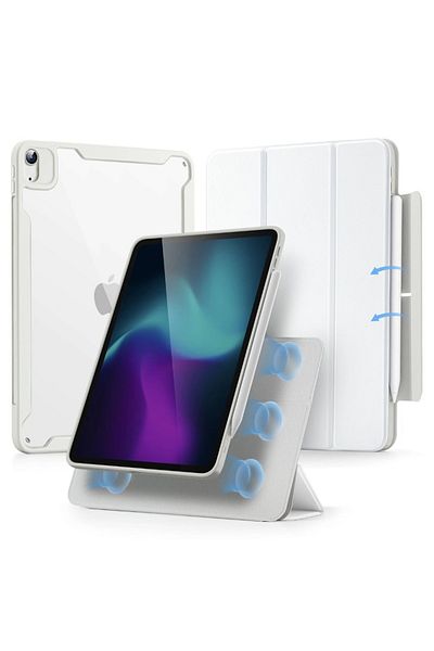 ESR Husă pentru iPad Air 13 (2024) / Air 13 (2025), tip carte, Rebound Hybrid ESR - Albă