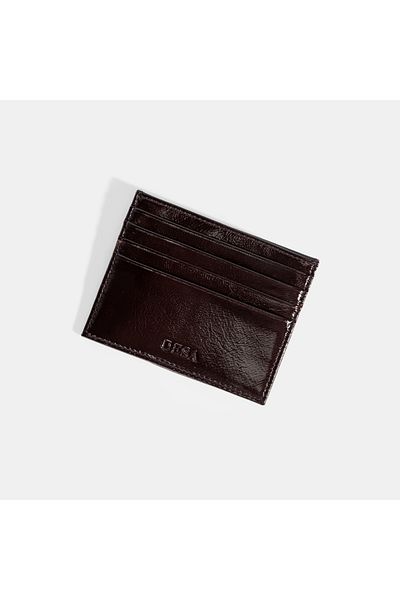 Desa Colotti Burgundy Leather Card Holder