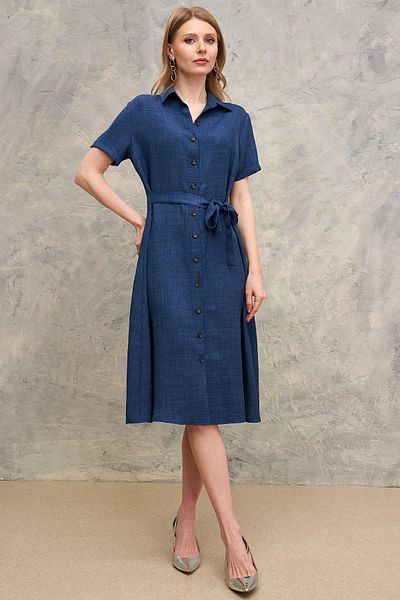 Journey Polo Neck-Short Sleeve, Front Button Dress