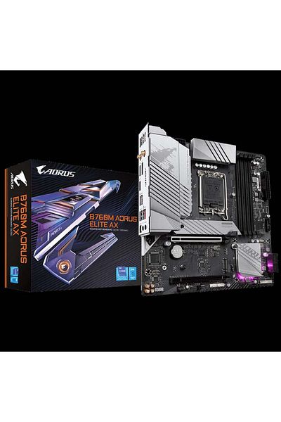 Gigabyte B760M Aorus Elite Ax 5333Mhz(Oc) Ddr5 M.2 Matx 1700P