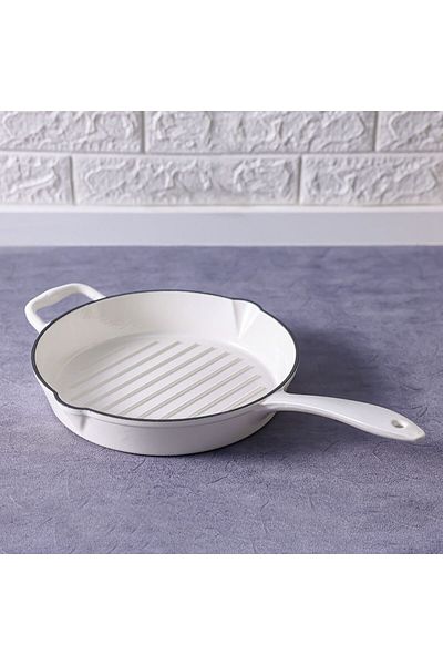 Danube Home Chef's Delight Cast Iron Round Grill Pan-D28CM