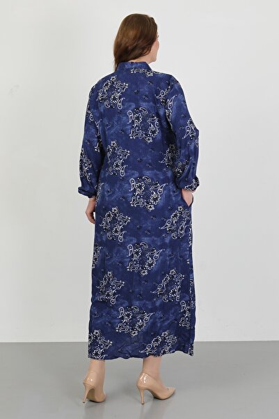 By Alba Collection Жіноче темно-синє сукня з віскози з великим розміром