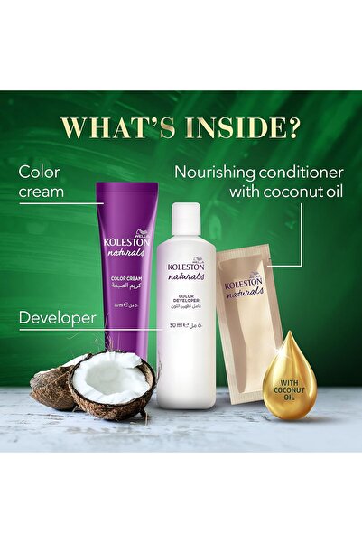 Wella Koleston Naturals - Long-lasting, With Coconut Oil For Nourished Hair Color - Cocoa Brown 4/0 X 2