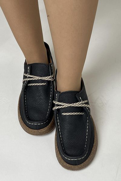 Majensia Lace-up Genuine Leather Shoes