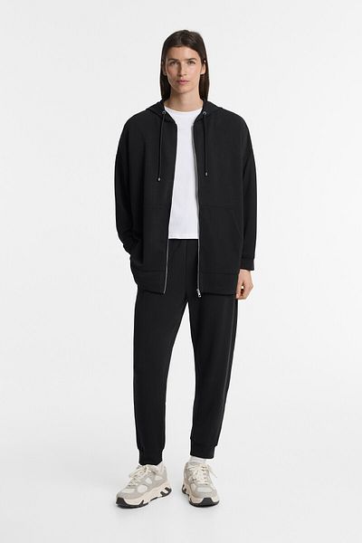 Oysho Long Soft Touch jacket with modal