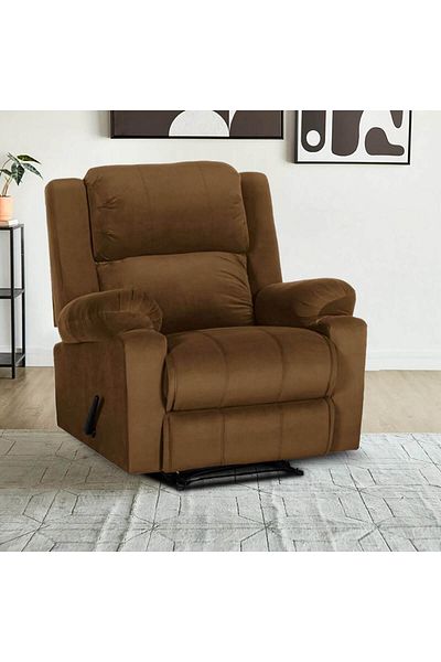 Lazy Vibes Heaven | Velvet Rocking & Rotating Recliner Chair