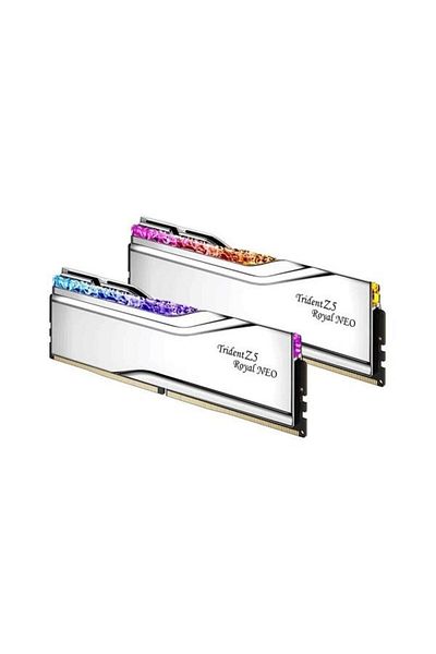 Arey Gskill 32Gb (2X 16Gb) Ddr5 8000Mhz Cl38 Rgb Dual Kit Pc Ram Trident Z5 Royal Neo Silver F5-8000J3848