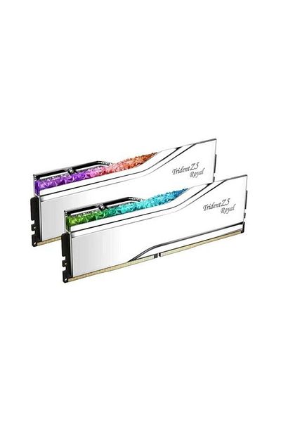 Arey Gskill 32Gb (2X 16Gb) Ddr5 6000Mhz Cl28 Rgb Dual Kit Pc Ram Trident Z5 Royal Silver F5-6000J2836G16G