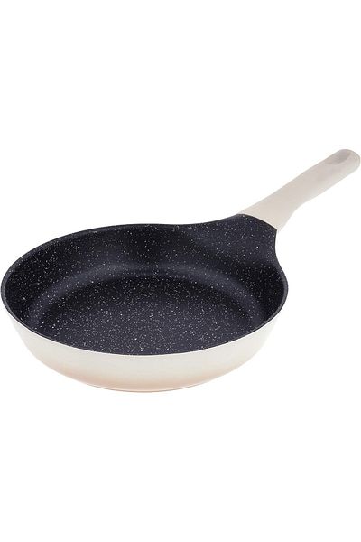 ALSAIF Non-stick Aluminum Frying Pan Without Lid By , Size: 26 Cm, Color: Pearl White Gradient