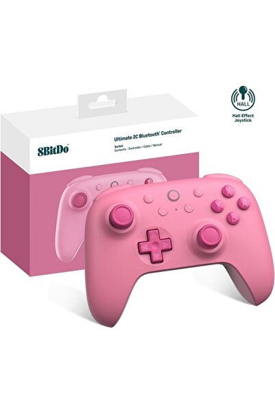 8Bitdo Nintendo Switch Ultimate 2C Bluetooth Kablosuz Controller (Pembe)