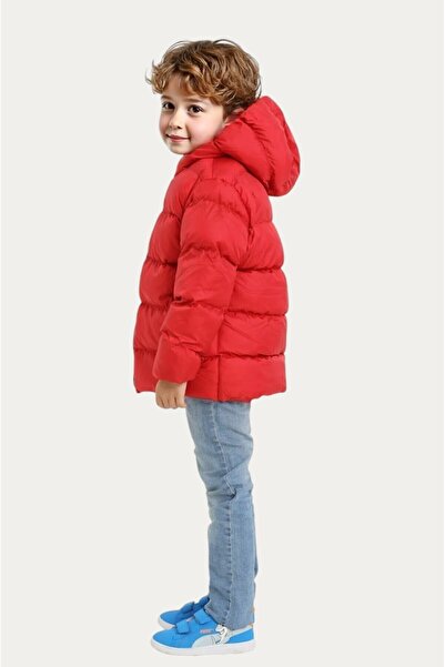 Montland Red Boy's Jacket - Fleece, Pocket and Wind Resistant
