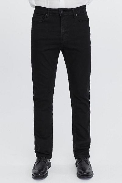 CEDY DENIM Ψηλόμεσο ελαστικό μαύρο ανδρικό τζιν - Regular Fit C336