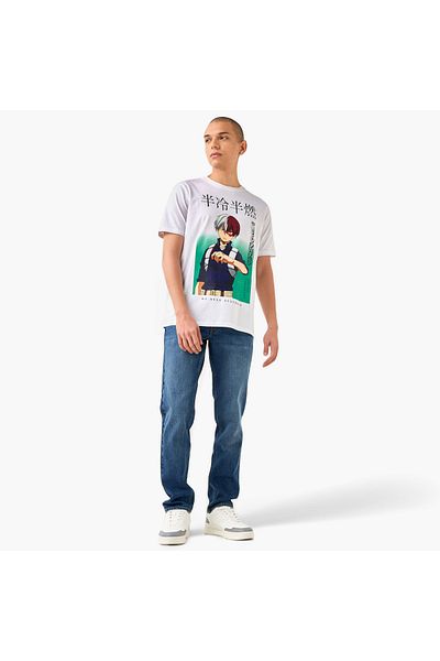 SP Characters Shoto Todoroki Print Crew Neck T-shirt