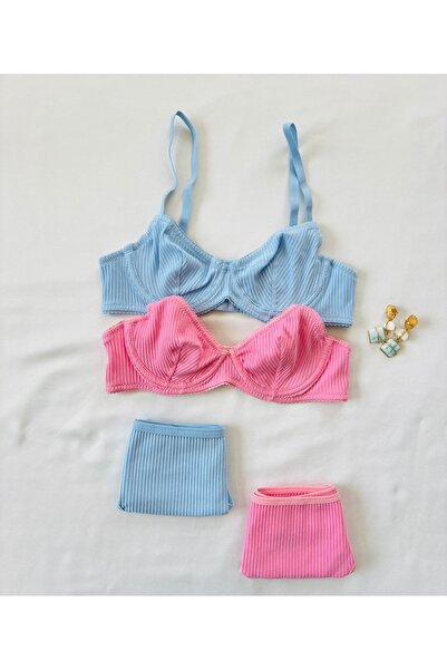 İNKO İÇ GİYİM 2-dijelni šareni set grudnjaka i gaćica