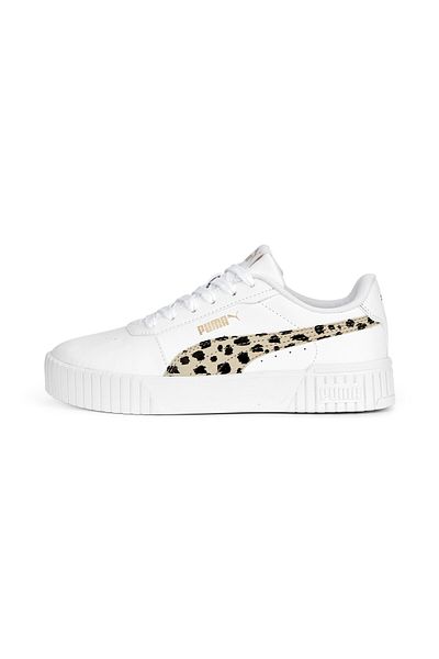 Puma Youth Girls Carina 2.0 Animal Sneakers - White