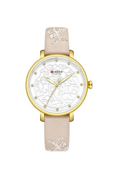 Curren Women's Water Resistant Analog Watch 9046 - 34 mm - Beige