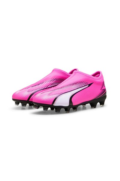 Puma Youth Kids ULTRA MATCH FG/AG Laceless Football Boots Crampons - Pink