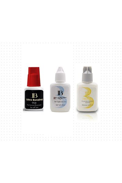 Fontenay Ib Ultra Bonding 5ml + Ib Remover 15ml + lb 15 ml Eyelash Primer Oil Cleaner