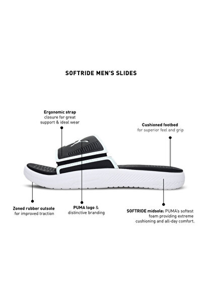 Puma Mens Softride Slides Sports Slippers - Black