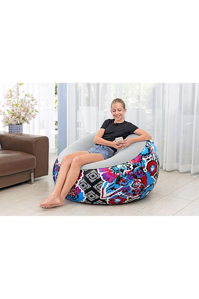 BESTWAY Inflate-A-Chair Floral Air Chair 1.12m x 1.12m x 66cm#75111