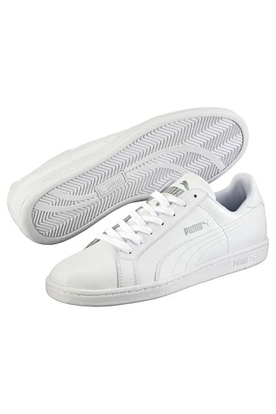 Puma Unisex Smash Leather Trainers Sneakers - White