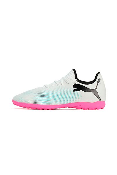 Puma Mens FUTURE 7 PLAY TT Football Boots Astroturf Shoes - White