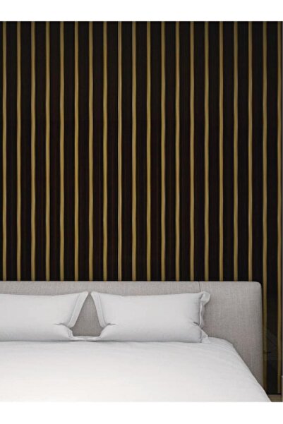 Renkli Duvarlar 120cmx300cm Tek Parça Yapışkanlı Rulo Gold Çizgili Eskitme Parlak Duvar Paneli Kağıdı Pendik QM0140