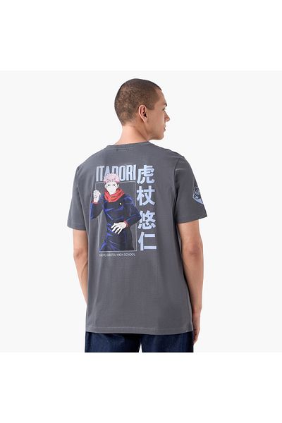 FAV Anime Print T-shirt with Crew Neck