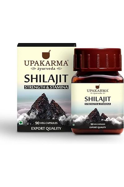 Upakarma Ayurveda 100% Pure Shilajit 90 Capsules