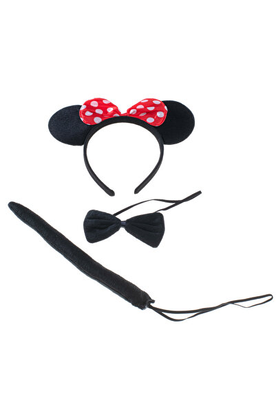 kik Set costumatie Mouse, bentita, papion, coada, negru