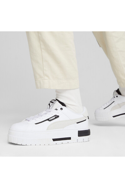Puma Womens Mayze Crashed Sneakers - White
