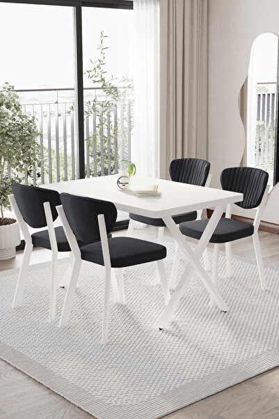 BY ORHAN GÜZEL Elma Mutfak Masası Takımı 4 kişilik Mutfak Yemek Masa takımı