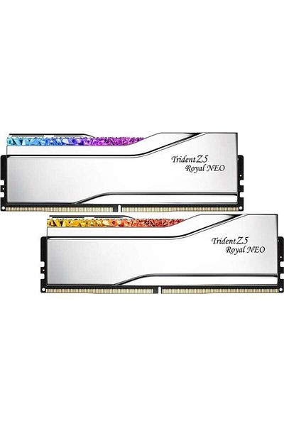 Arey Gskill 32Gb (2X 16Gb) Ddr5 6400Mhz Cl30 Rgb Dual Kit Pc Ram Tz5 Royal Neo Silver F5-6400J3039G16Gx2-