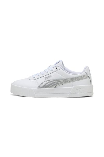 Puma Womens Carina Leather Trainers Sneakers - White