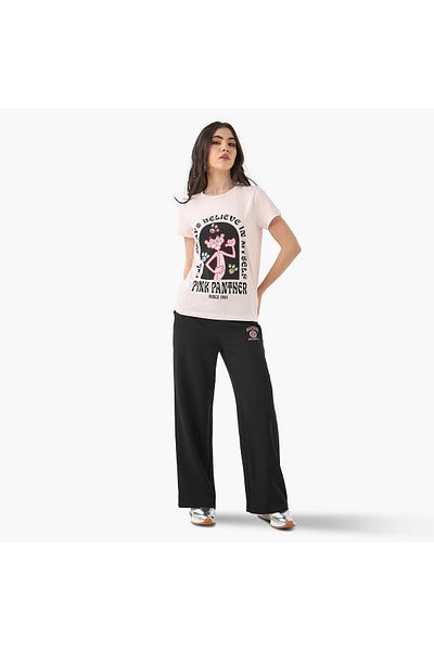 SP Characters Pink Panther Print T-shirt