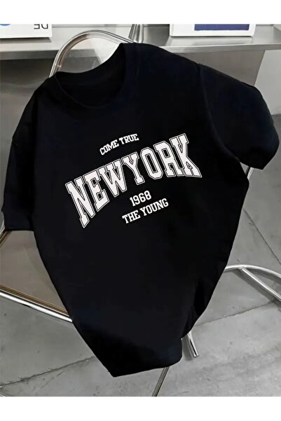 WOODROFFE Muška New York 1968 Štampano Oversize kroj T-shirt široka kroja, bo...