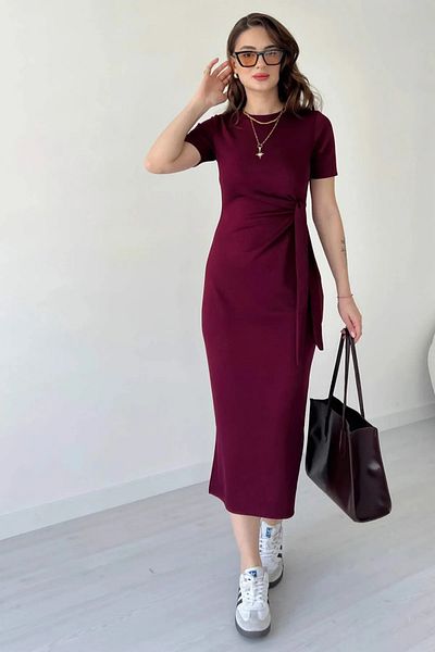 Modayakamoz Rochie din țesătură modal pentru femei, cu șireturi laterale, sezon nou